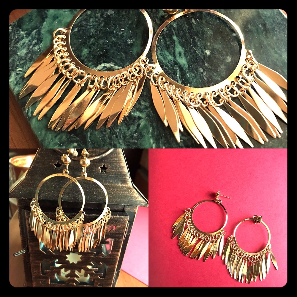 These are perfect Boho Big Hoop Tassel Earrings